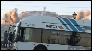 Cameraman Is SO MAD At Bus That Blocked View Of Georgia Dome Implosion